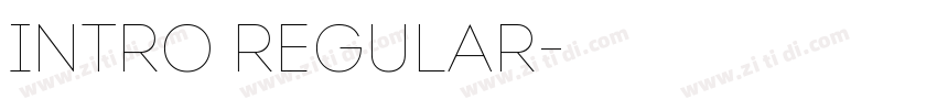 INTRO REGULAR字体转换